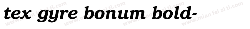 tex gyre bonum bold字体转换